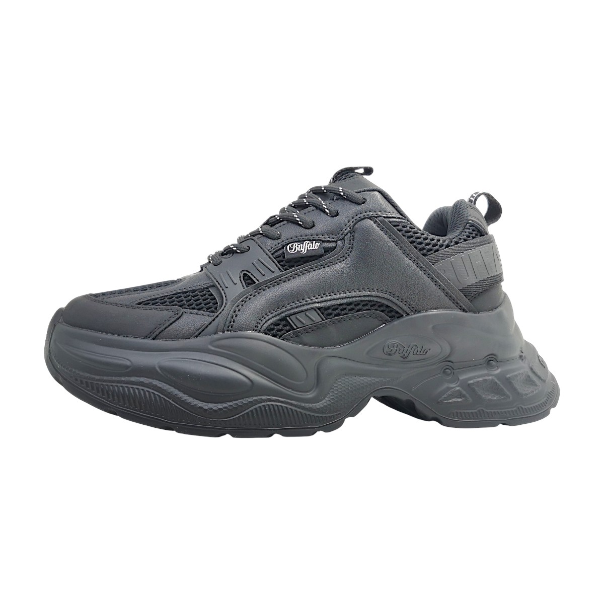 Buffalo Damenschuhe Schnürschuhe Sportive sportlicher Schnürer Schwarz Freizeit