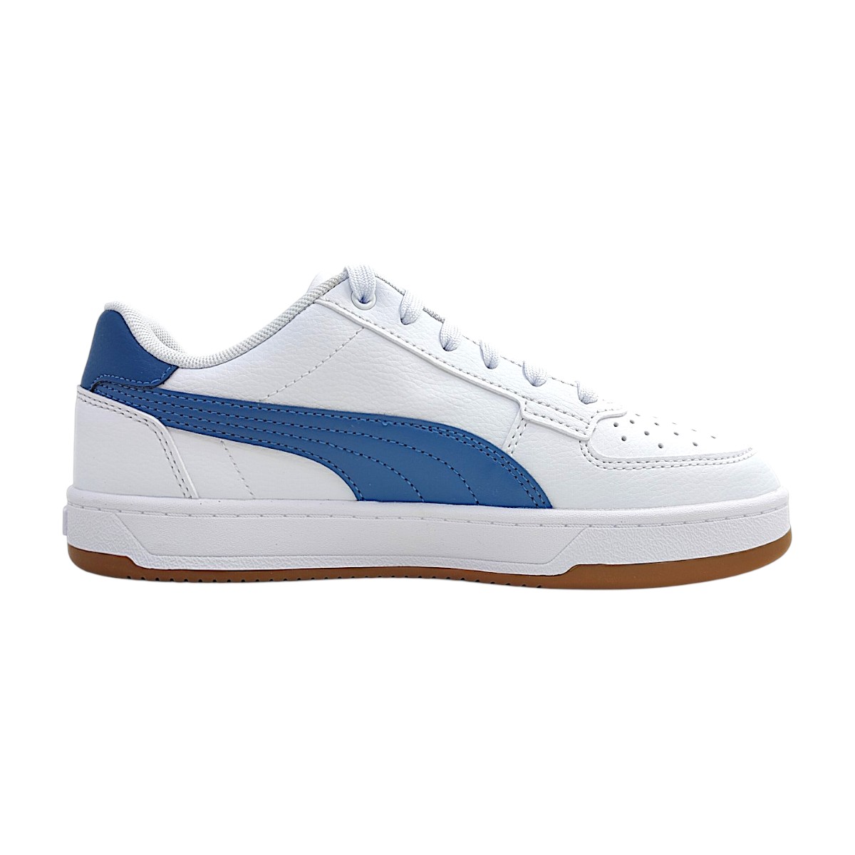 Puma Sportschuhe Kinder Sneaker low Weiß Freizeit (white-dark/indigo-gum 57, Größe 37 EU)