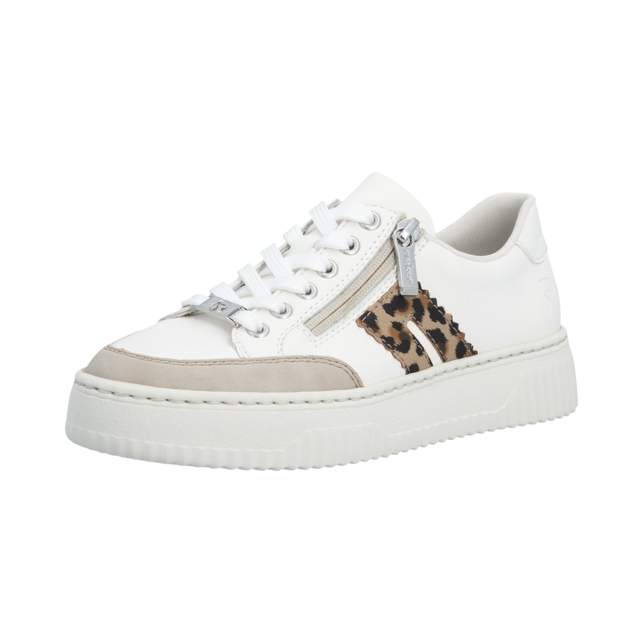Rieker N9912-80 Weiß weiß/beige/ leo 80