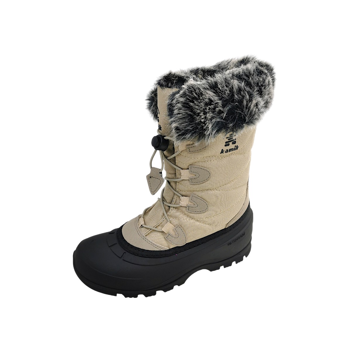 Kamik CHA MOMENTUM3 Damenschuhe Stiefel Gefüttert Winterstiefel Schwarz Freizeit (Charcoal, Größe 42 EU)