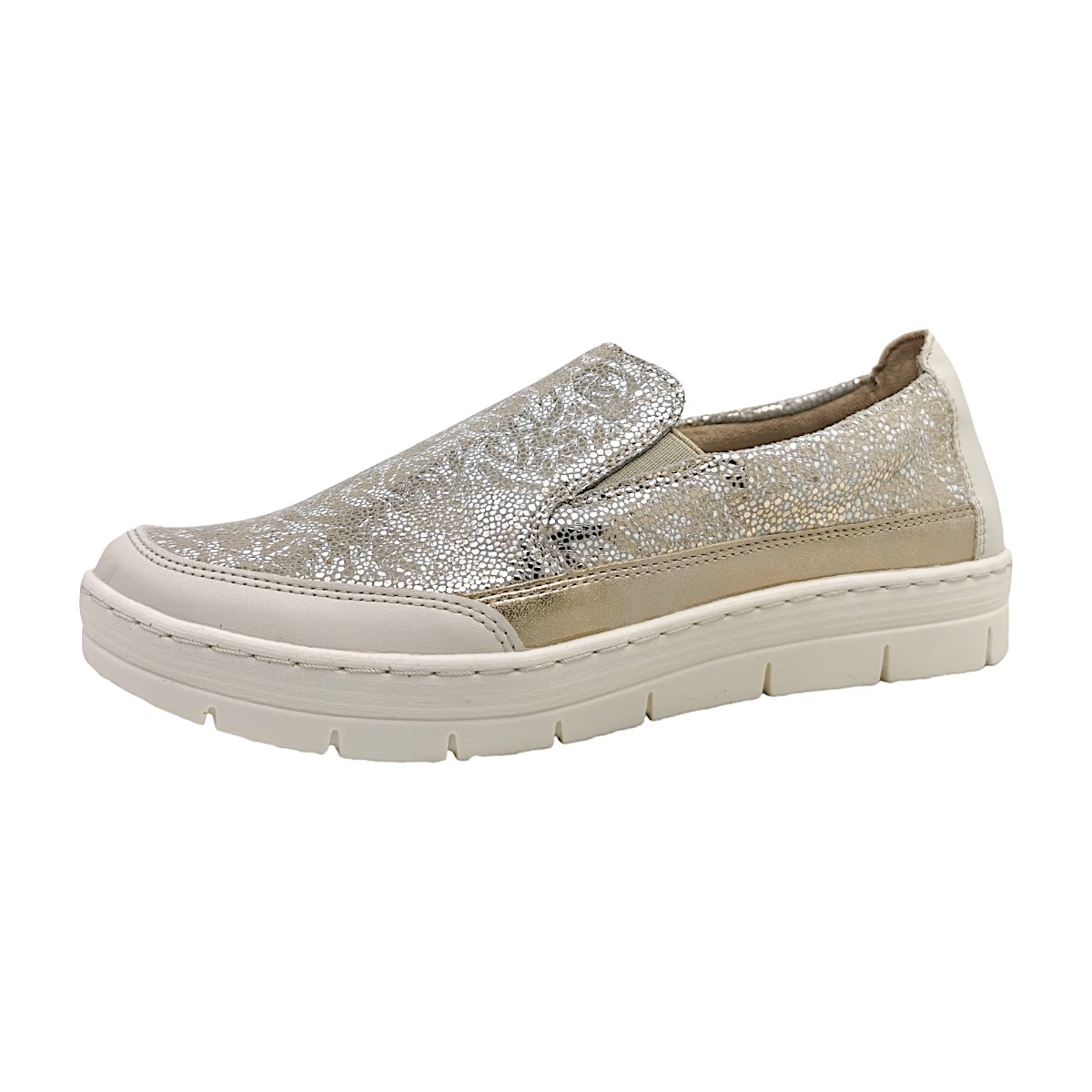 Remonte Damenschuhe Für lose Einlagen Slipper Metallic Freizeit