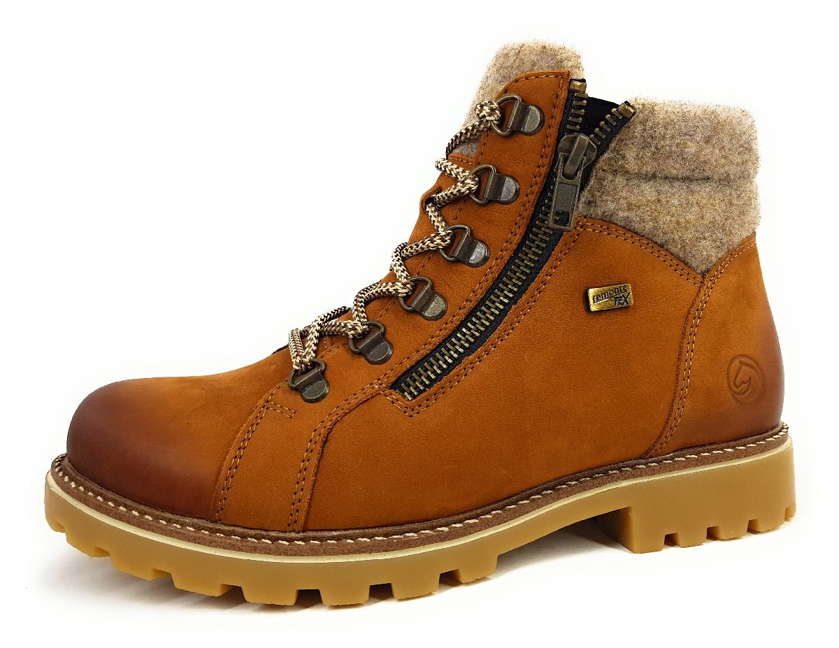 Remonte Damenschuhe Stiefel Reißverschluss Stiefelette Braun Freizeit