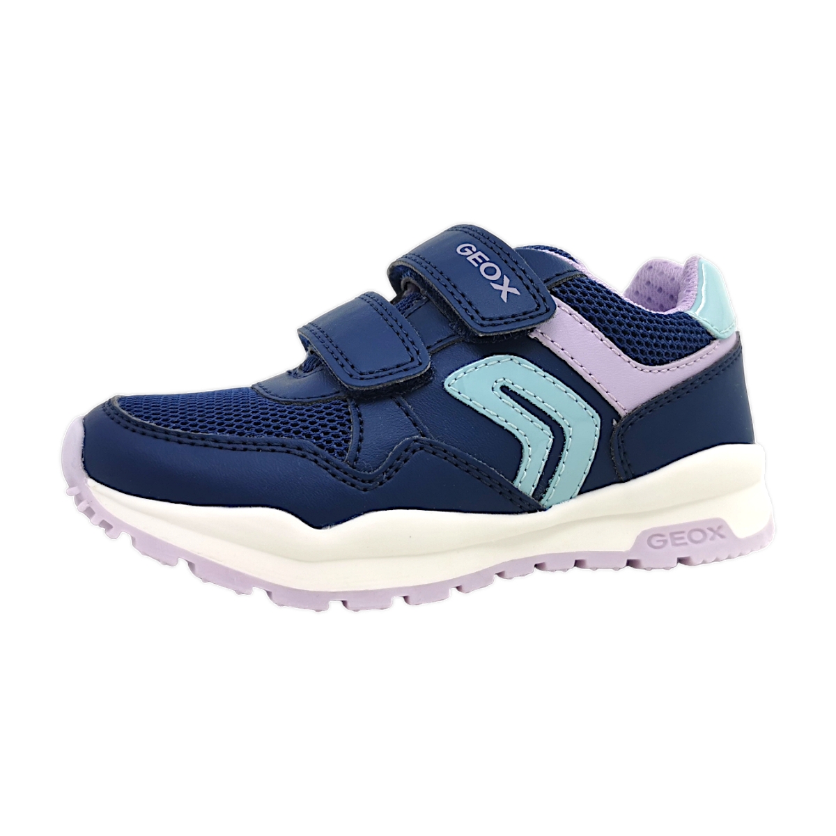 Geox Pavel Girl Kinderschuhe Mädchen Halbschuhe Klett Blau Freizeit