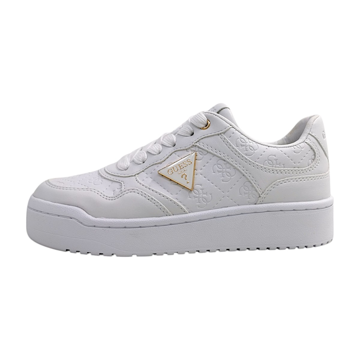 Guess Miram 6 Damenschuhe Für lose Einlagen Schnürer Weiß Freizeit