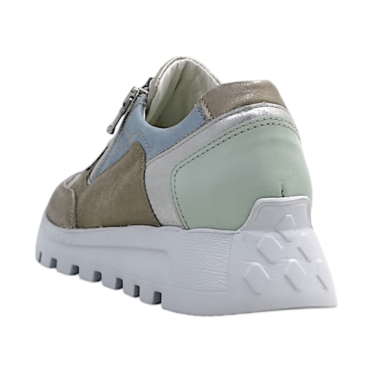 Waldläufer Ajala Damenschuhe Schnürschuhe Mehrfarbig Freizeit (349 stein menta lavendel, Größe 41 EU)
