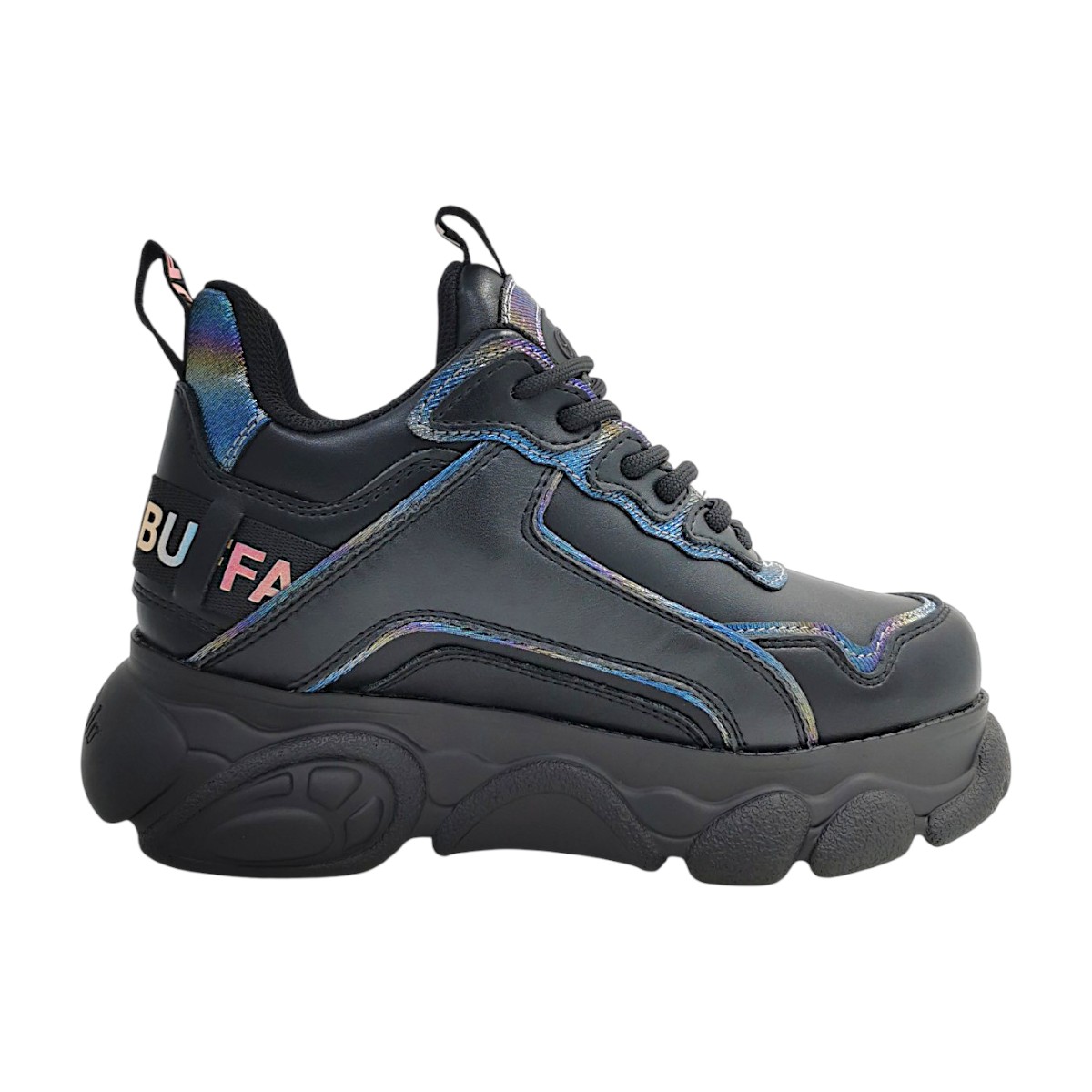 Buffalo Damenschuhe Schnürschuhe Sportive Schwarz Freizeit (black/rainbow, Größe 38 EU) Buffalo Damenschuhe Schnürschuhe Sportive Schwarz Freizeit (black/rainbow, Größe 38 EU)