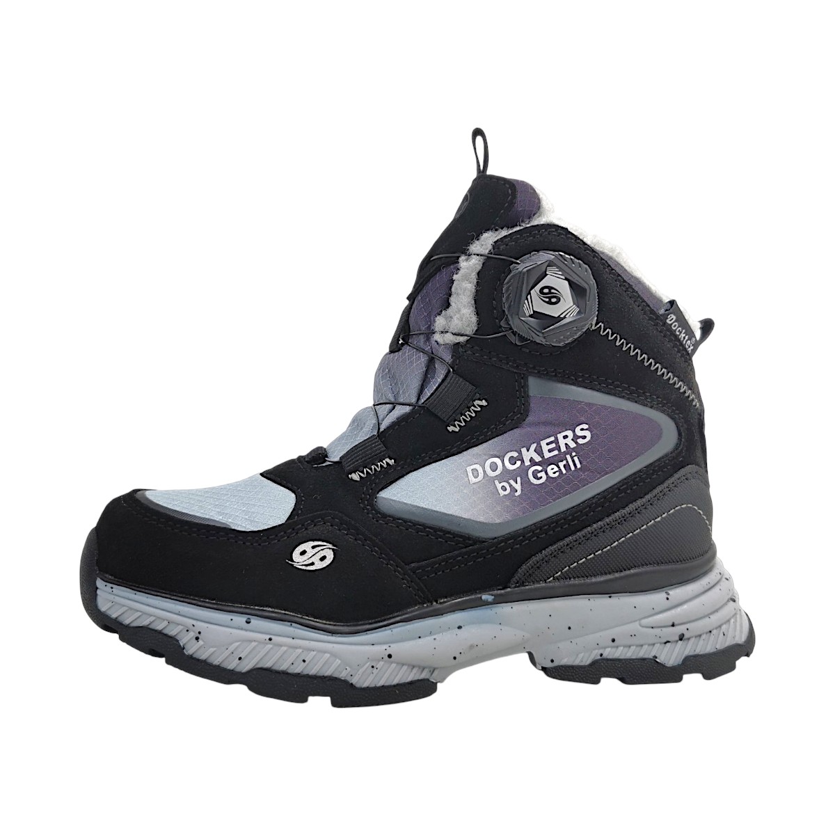 Dockers by Gerli Kinderschuhe Jungen Winterstiefel Schwarz Freizeit (schwarz/grau 120, Größe 33 EU)