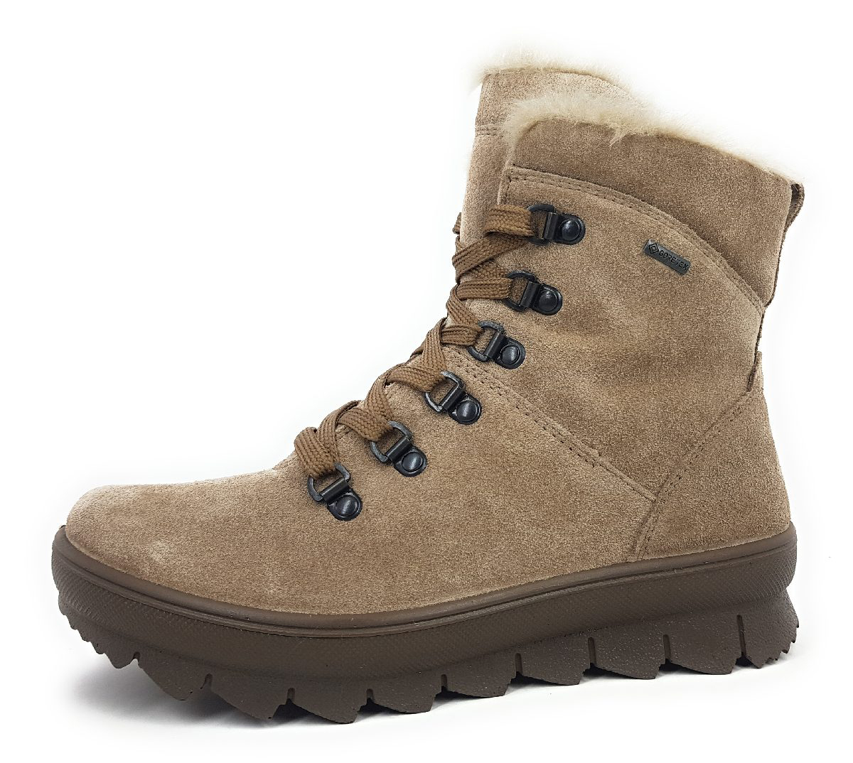 Legero Novara Damenschuhe Stiefel Schnürer Beige Freizeit