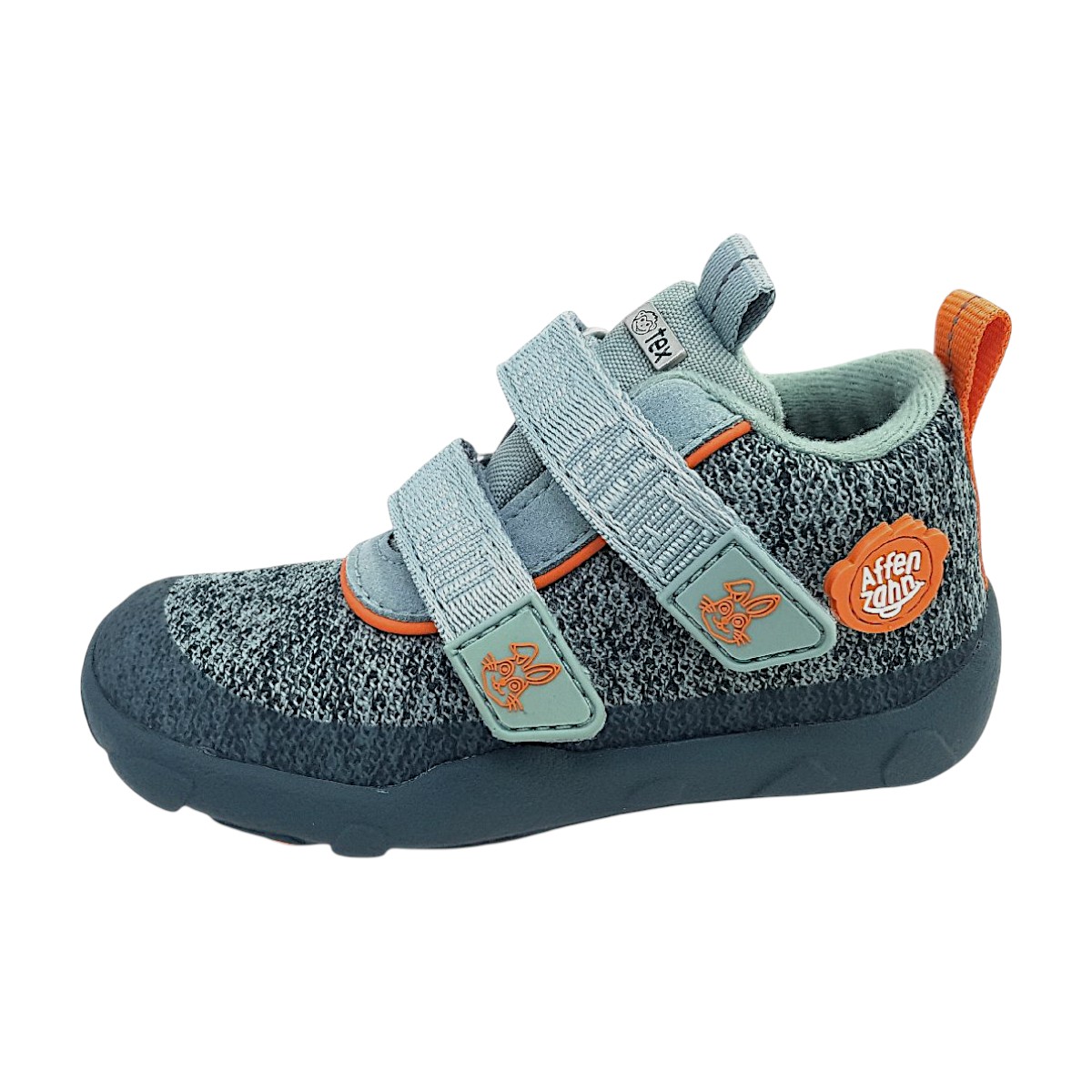 Affenzahn Low Boot Knit Happy Bunny 00844-20153 Grün petrol