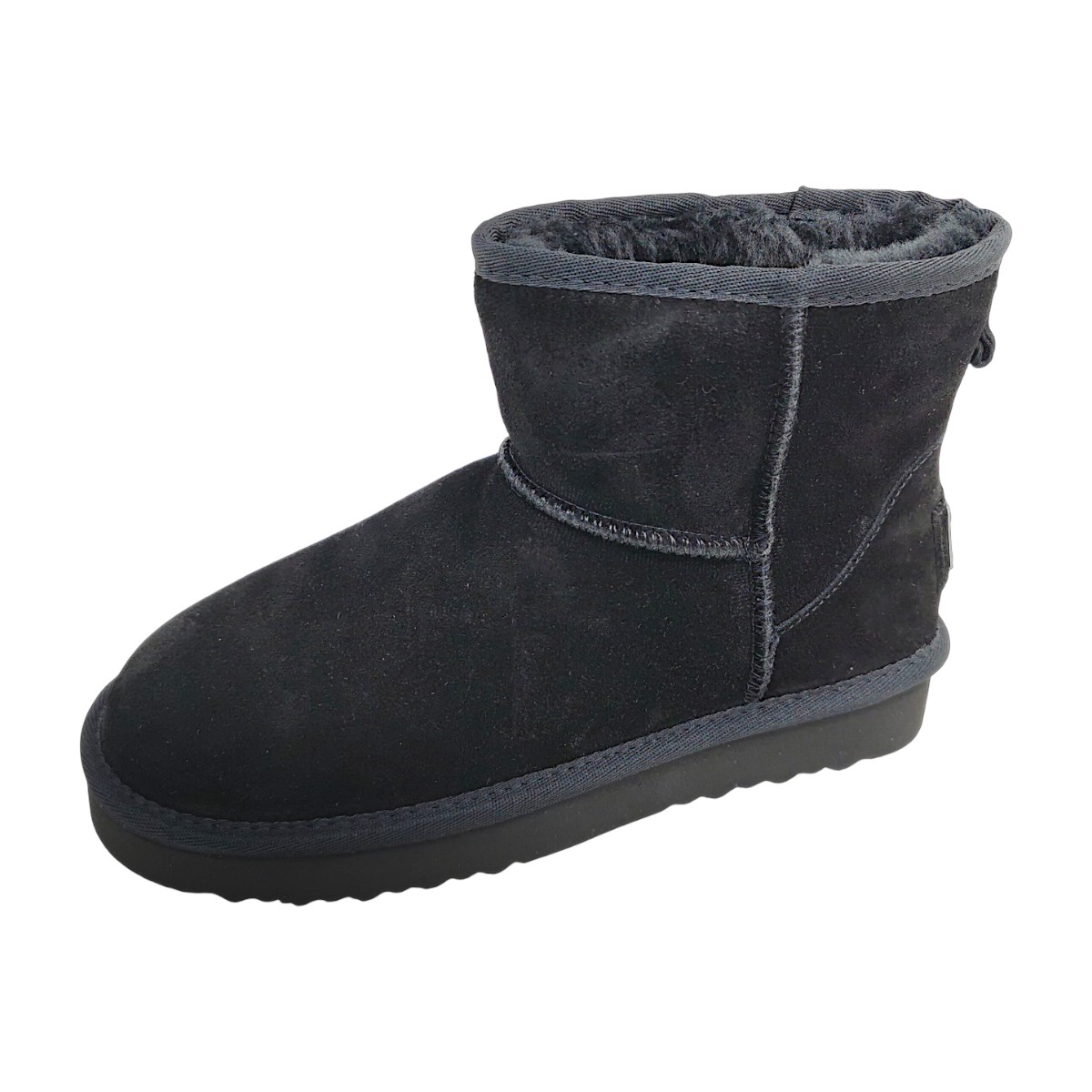 OOG Damenschuhe Gefüttert Winterstiefel Schwarz Freizeit (black, Größe 39 EU)