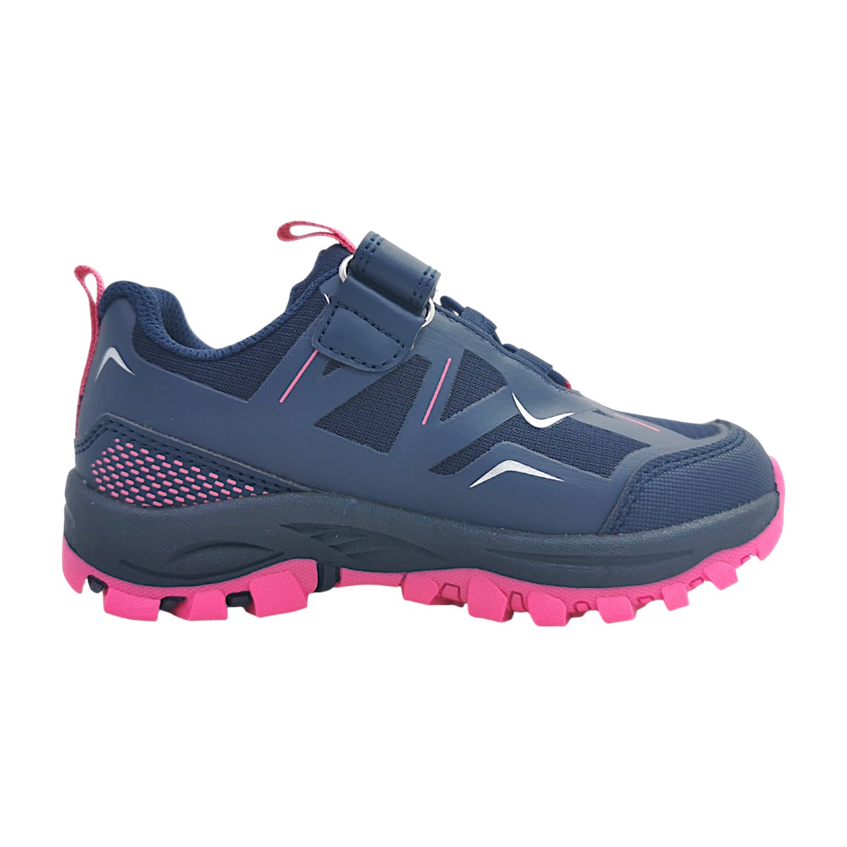 Kastinger FSK-Taranaki Low Kinderschuhe Mädchen Klettverschluss Blau (dk. navy/daisy pink 4204, Gr. 1:28)