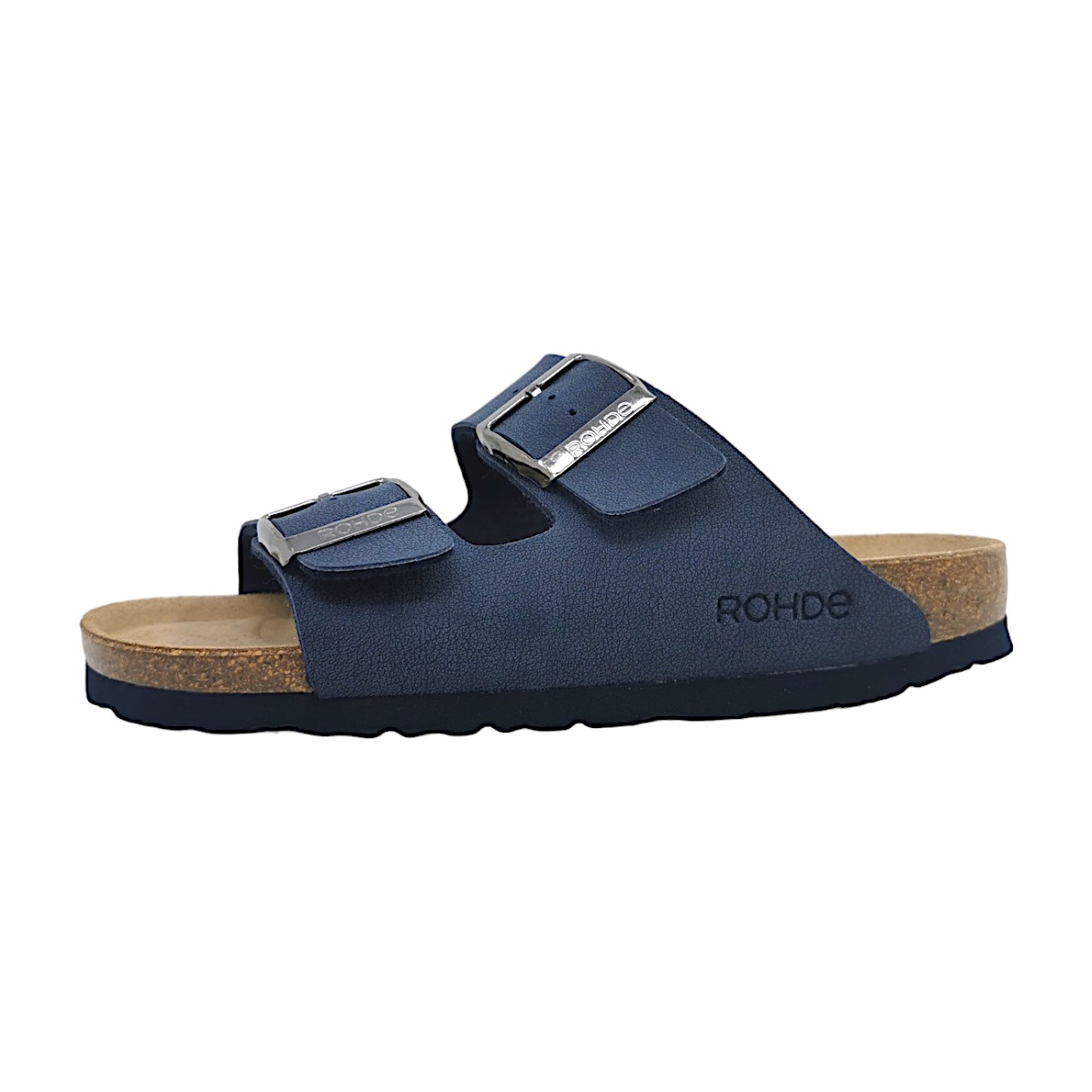 Rohde Damenschuhe Pantoletten Fußbett Blau Freizeit
