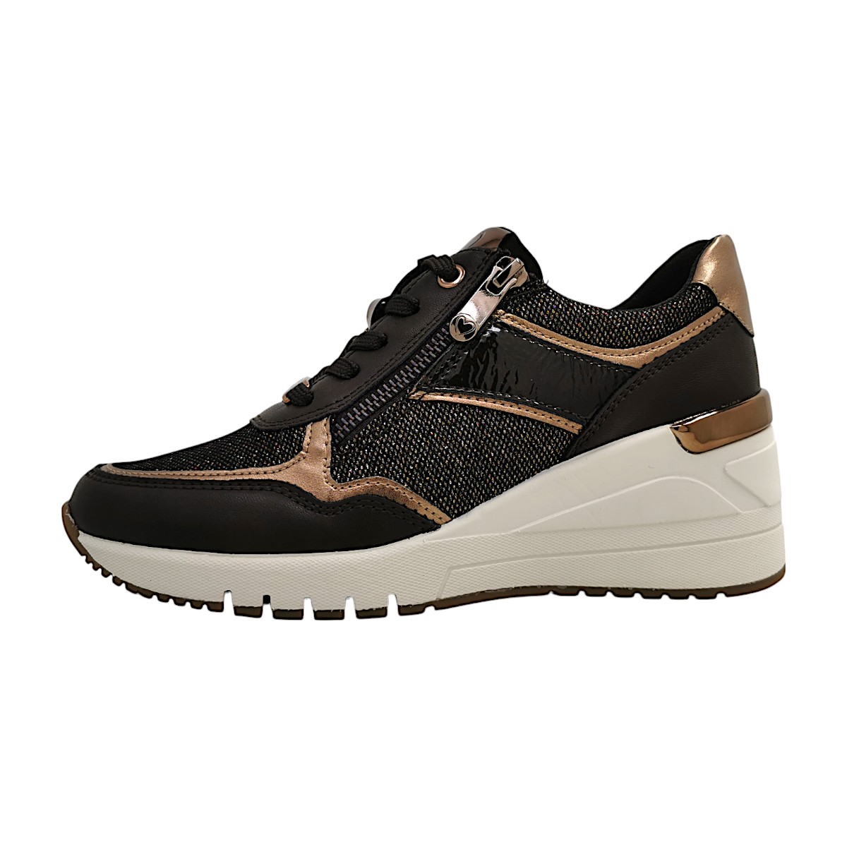 Marco Tozzi Damenschuhe Schnürschuhe Sportive Braun Freizeit