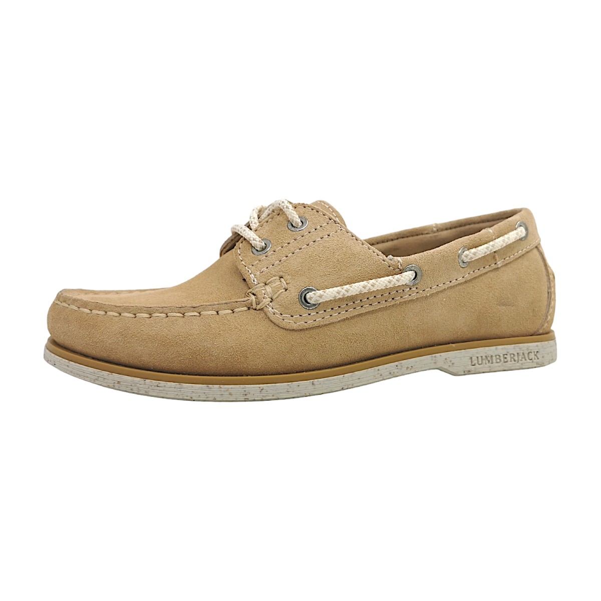Lumberjack Navigat Damenschuhe Für lose Einlagen sportlicher Schnürer Beige