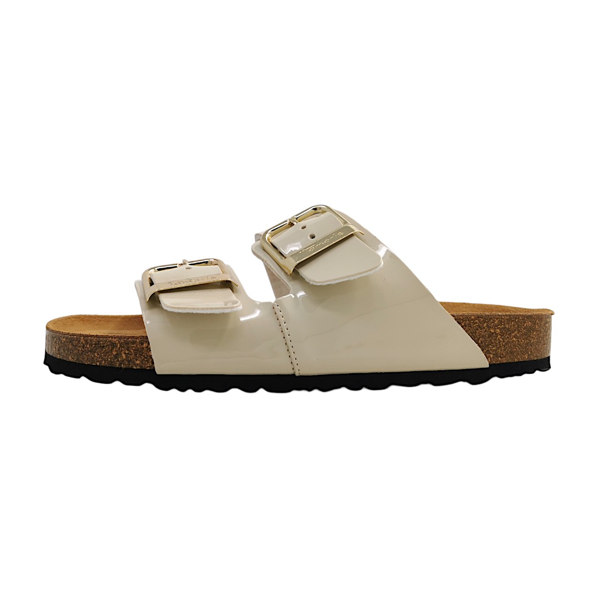 Tamaris Damenschuhe Pantoletten Fußbett Pantolette Beige Freizeit (Nude Pat. 253, Größe 37 EU)