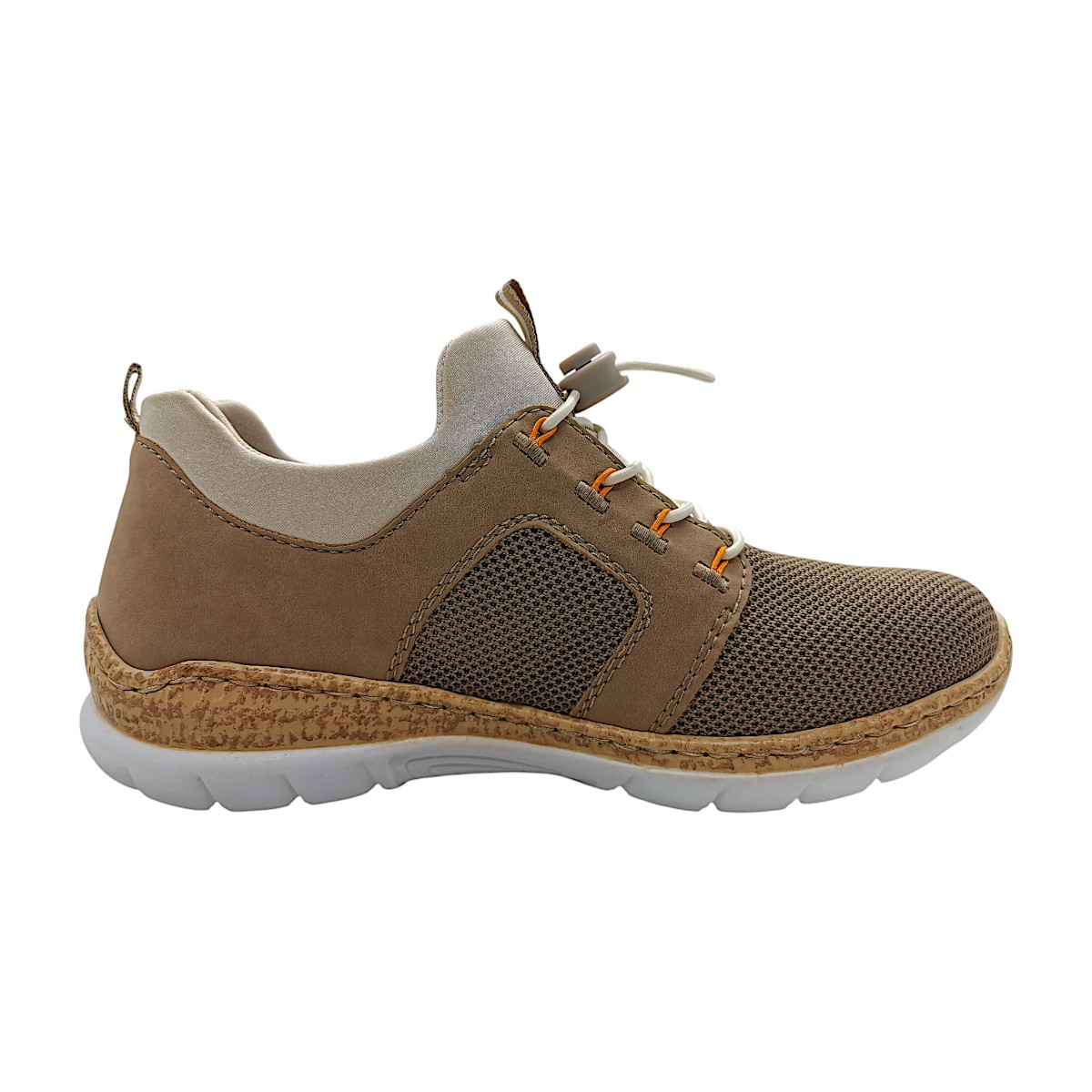 Rieker Knittech/Nabukino/Scuba N4290-20 Braun camel/perlcreme