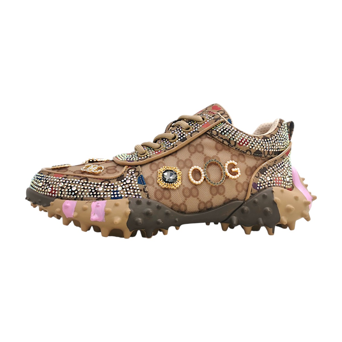 OOG Damenschuhe sportlicher Schnürer Braun Freizeit OOG Damenschuhe sportlicher Schnürer Braun Freizeit