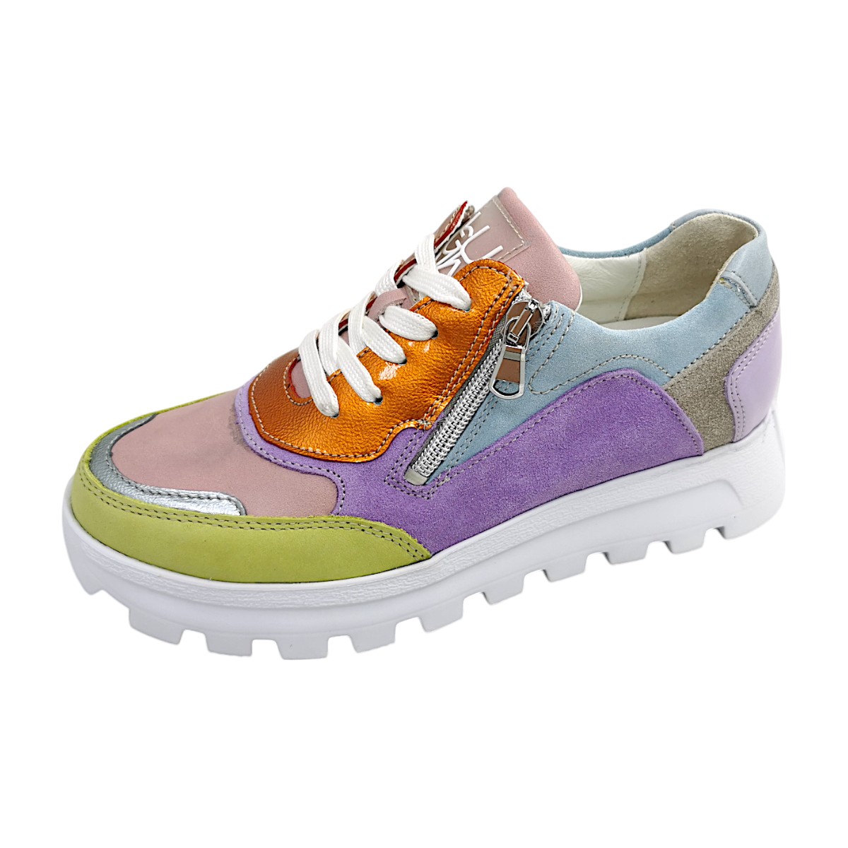 Waldläufer Ajala Damenschuhe sportlicher Schnürer Mehrfarbig Freizeit (252 lime menta candy, Größe 41 EU)