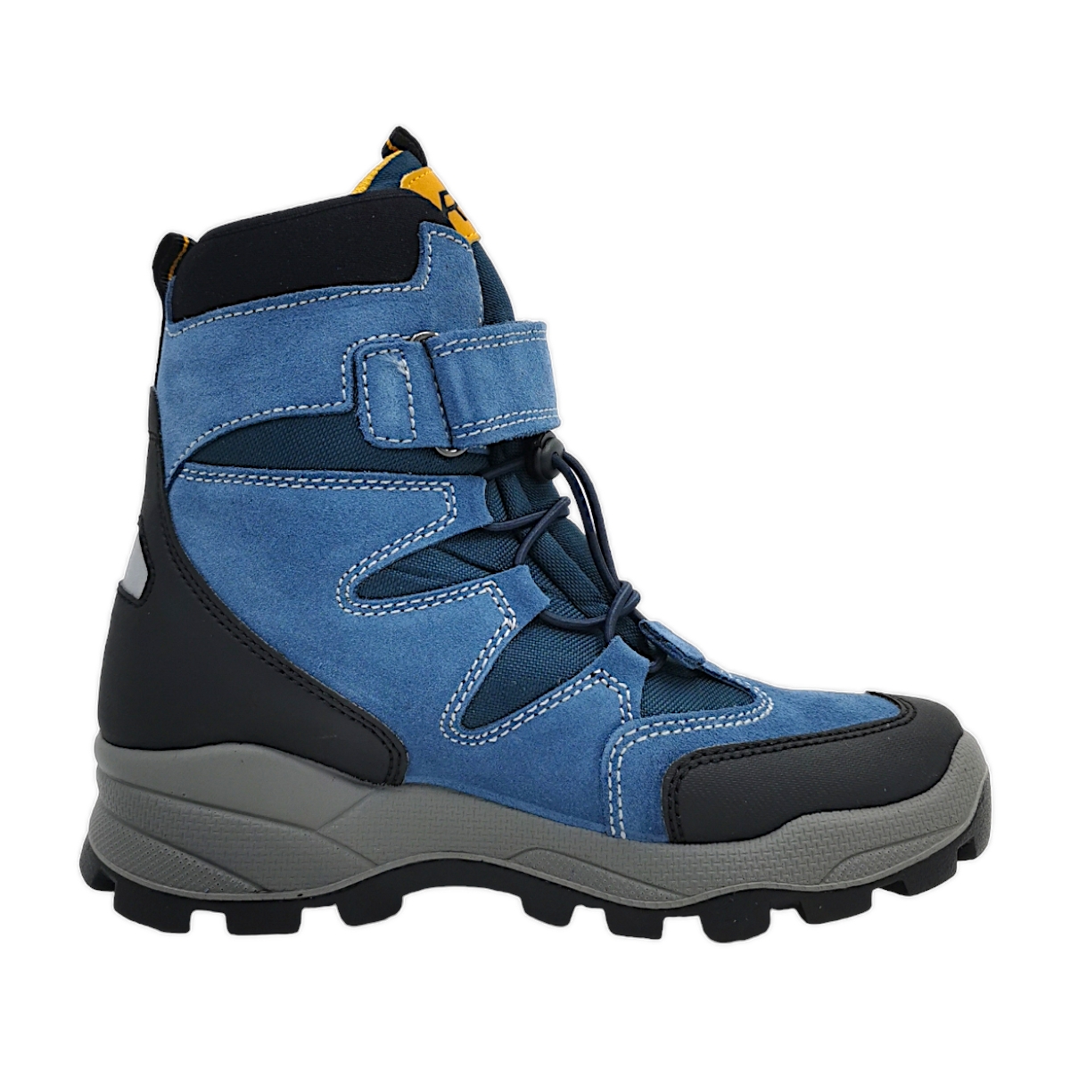 Imac HUSKY Kinderschuhe Jungen Schnürstiefel Blau Freizeit (038- Jeans-Ocra, Größe 34 EU)