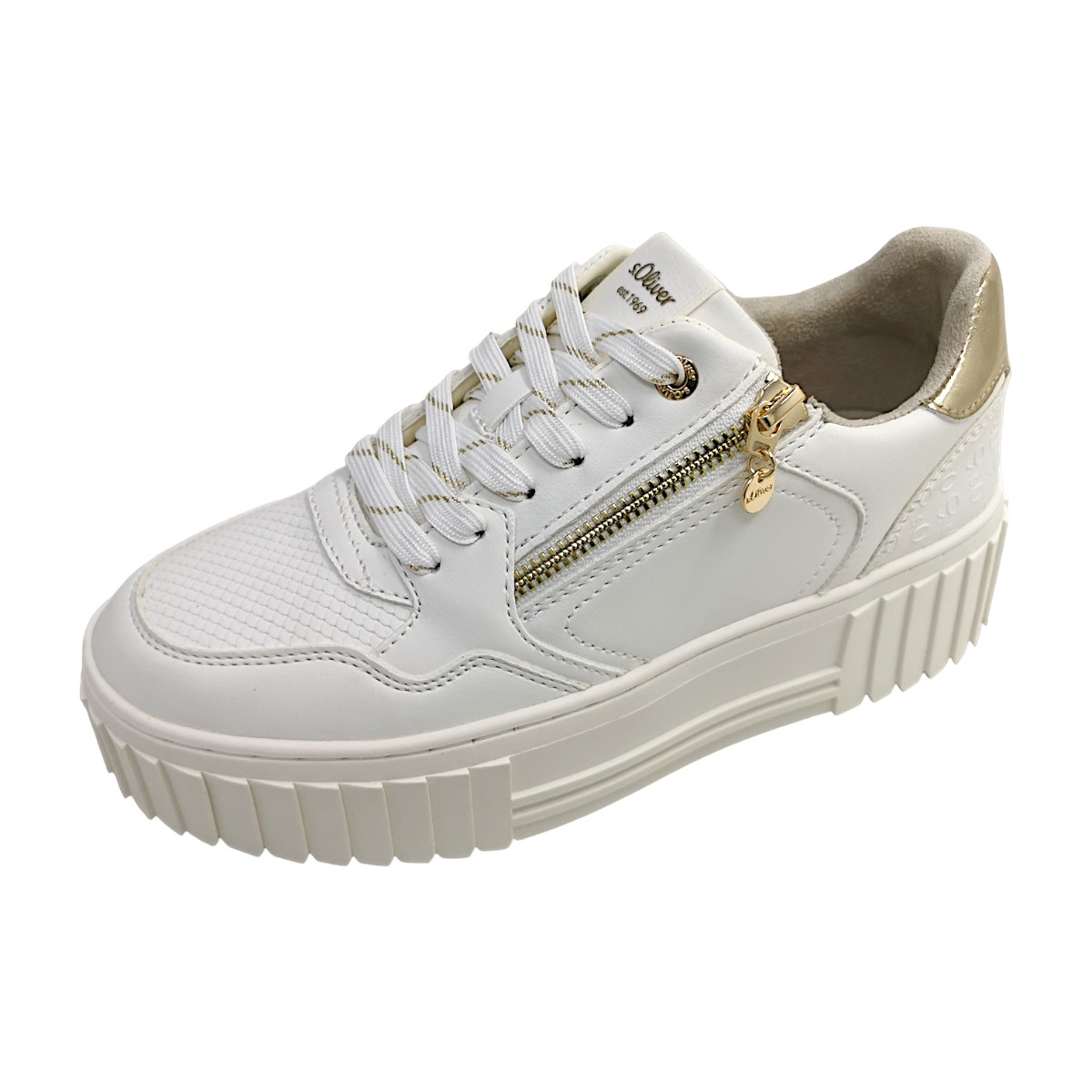 s.Oliver Damenschuhe Schnürschuhe Sportive Weiß Freizeit (weiß 01E2, Gr. 1:39) s.Oliver Damenschuhe Schnürschuhe Sportive Weiß Freizeit (weiß 01E2, Gr. 1:39)