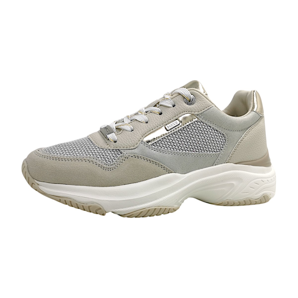 Mexx Radja Pax Damenschuhe Schnürschuhe Beige Freizeit