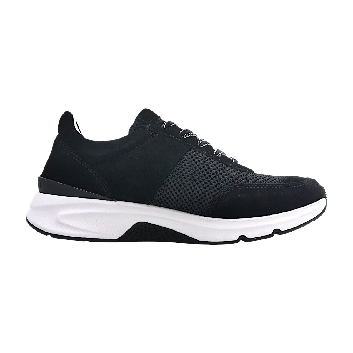 Gabor Comfort Damenschuhe Schnürschuhe Sportive sportlicher Schnürer Schwarz Freizeit (schwarz 37, Gr. 2:4.5)