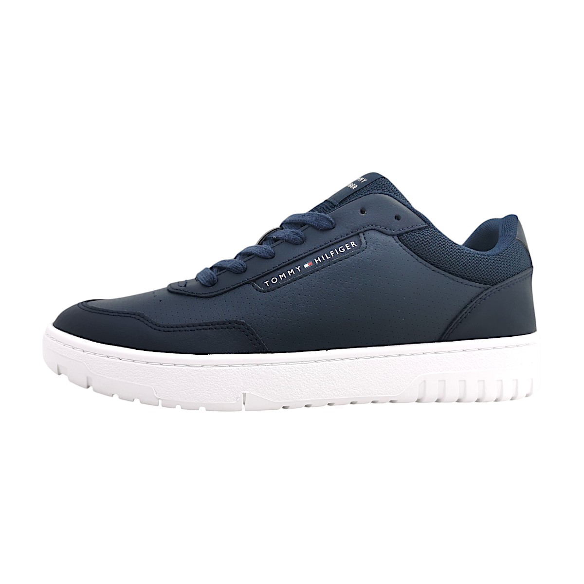 Tommy Hilfiger Basket Core LTH Pinperf Herrenschuhe Schnürschuhe sportlicher Schnürer Blau Freizeit Tommy Hilfiger Basket Core LTH Pinperf Herrenschuhe Schnürschuhe sportlicher Schnürer Blau Freizeit