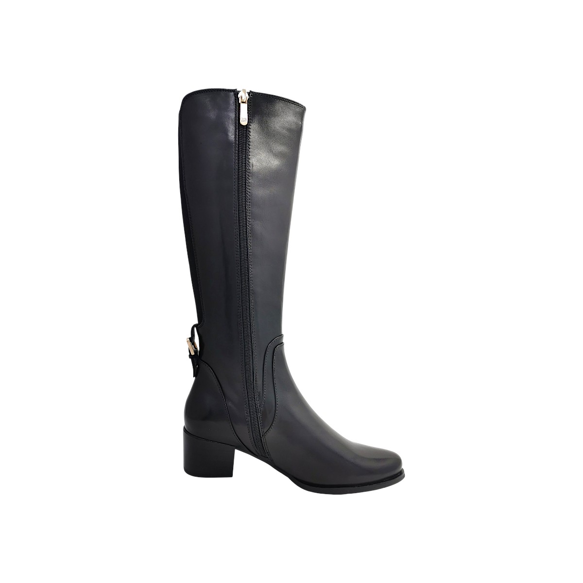 regarde le ciel Damenschuhe Reißverschluss Schaftstiefel Schwarz Freizeit (balck 2695, Gr. 1:36)