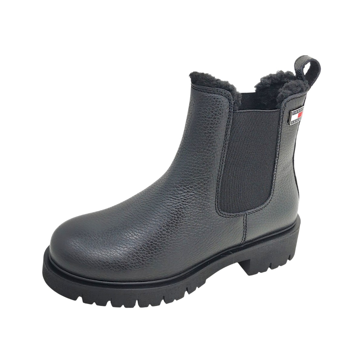 Tommy Hilfiger TJW Cleated Chelsea Boots Reißverschluss Stiefel Schwarz (black BDS, Gr. 1:37)