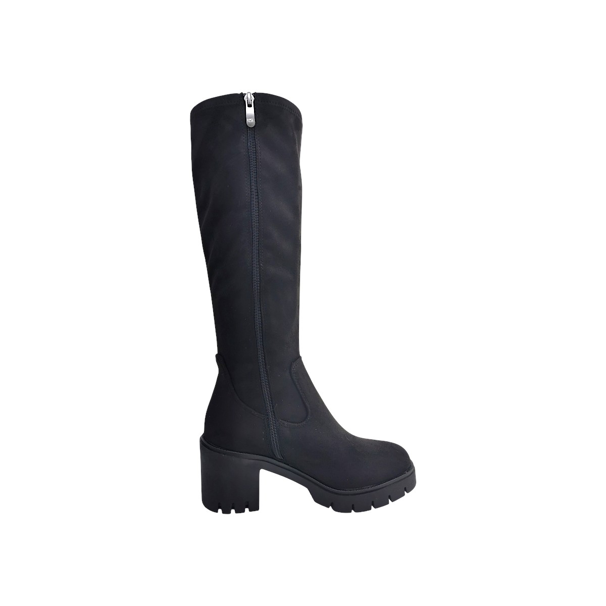 Marco Tozzi Damenschuhe Reißverschluss Schaftstiefel Schwarz Freizeit (black 001, Größe 39 EU)