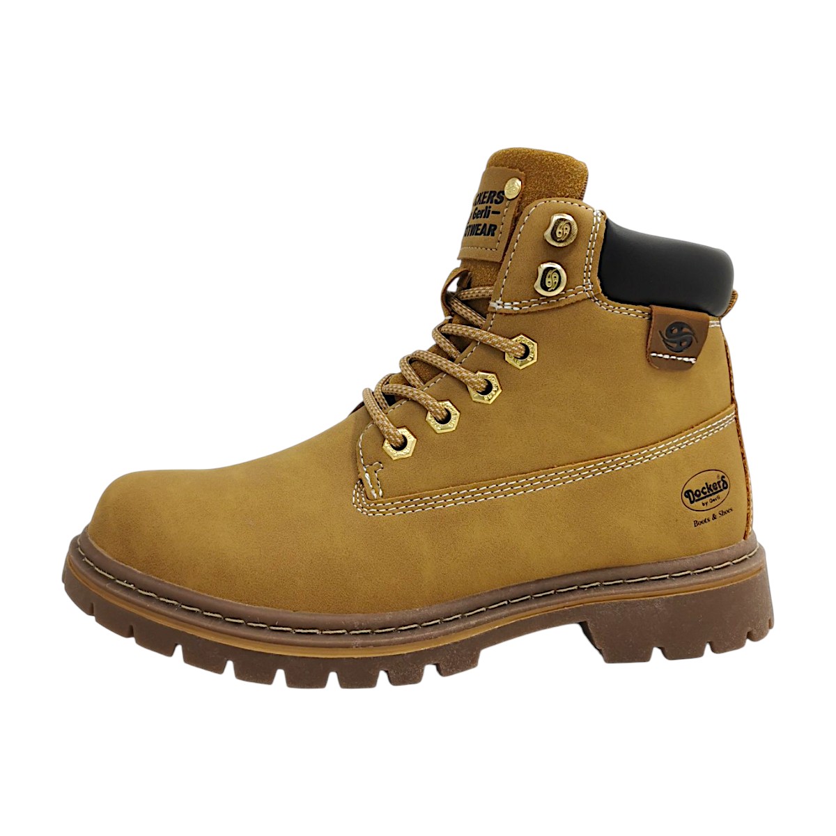Dockers by Gerli Damenschuhe Schnürstiefel Braun Freizeit (golden Tan 910, Größe 37 EU)