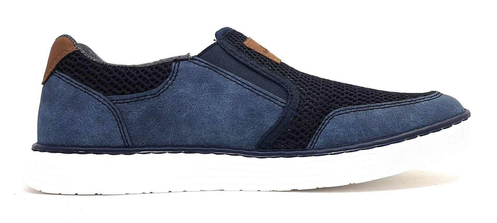 Rieker Rieker Herren Slipper oze B2250-14 Blau 14 Baltik/ Navy/ Mandel
